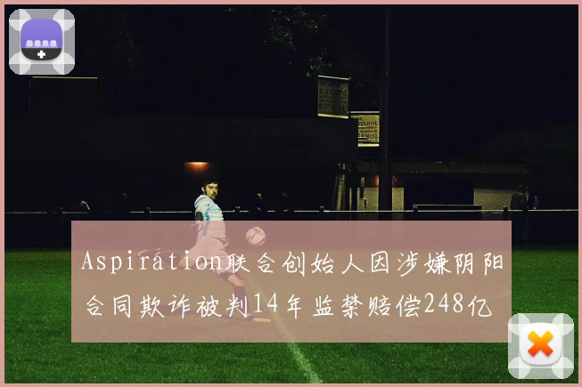 Aspiration联合创始人因涉嫌阴阳合同欺诈被判14年监禁赔偿248亿